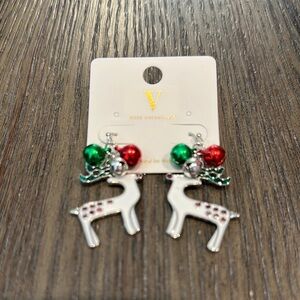 Elegant Silver and Red Drop Earrings